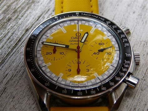 omega speedmaster shumacher|omega speedmaster michael schumacher yellow.